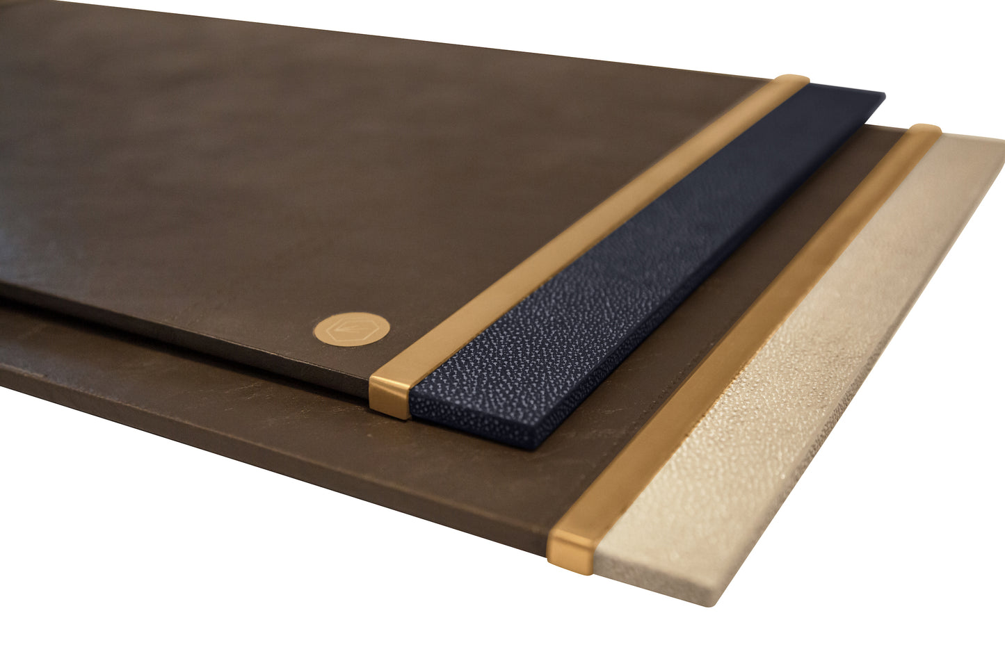 Ink Blotter - Midnight Blue Collection - Shagreen / Brass