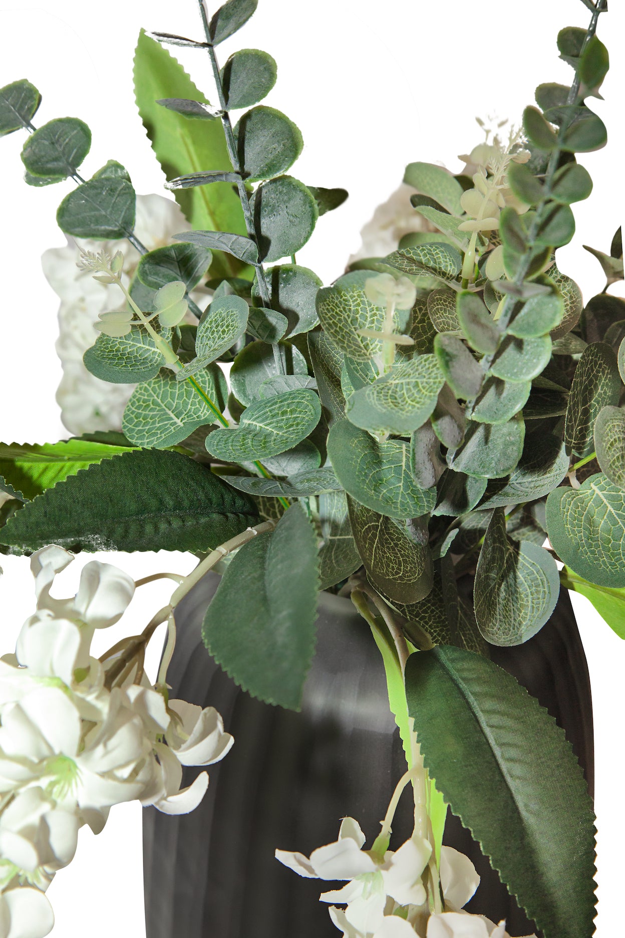 Modern Elegance Faux Wisteria & Eucalyptus Arrangement