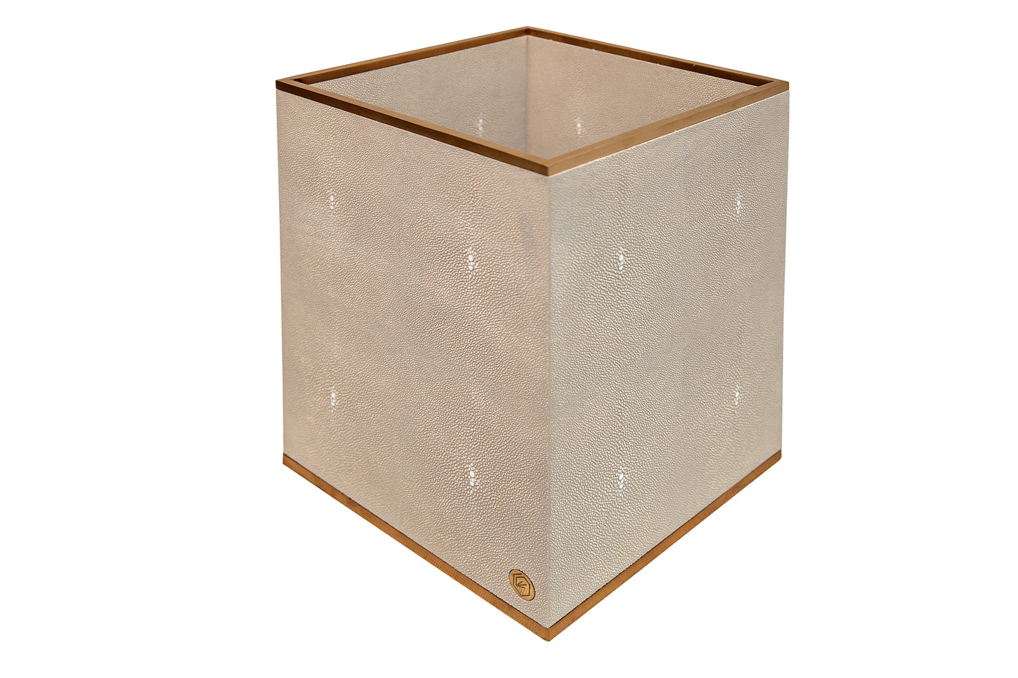 Occasional Bin Square Standard Collection Shagreen / Brass