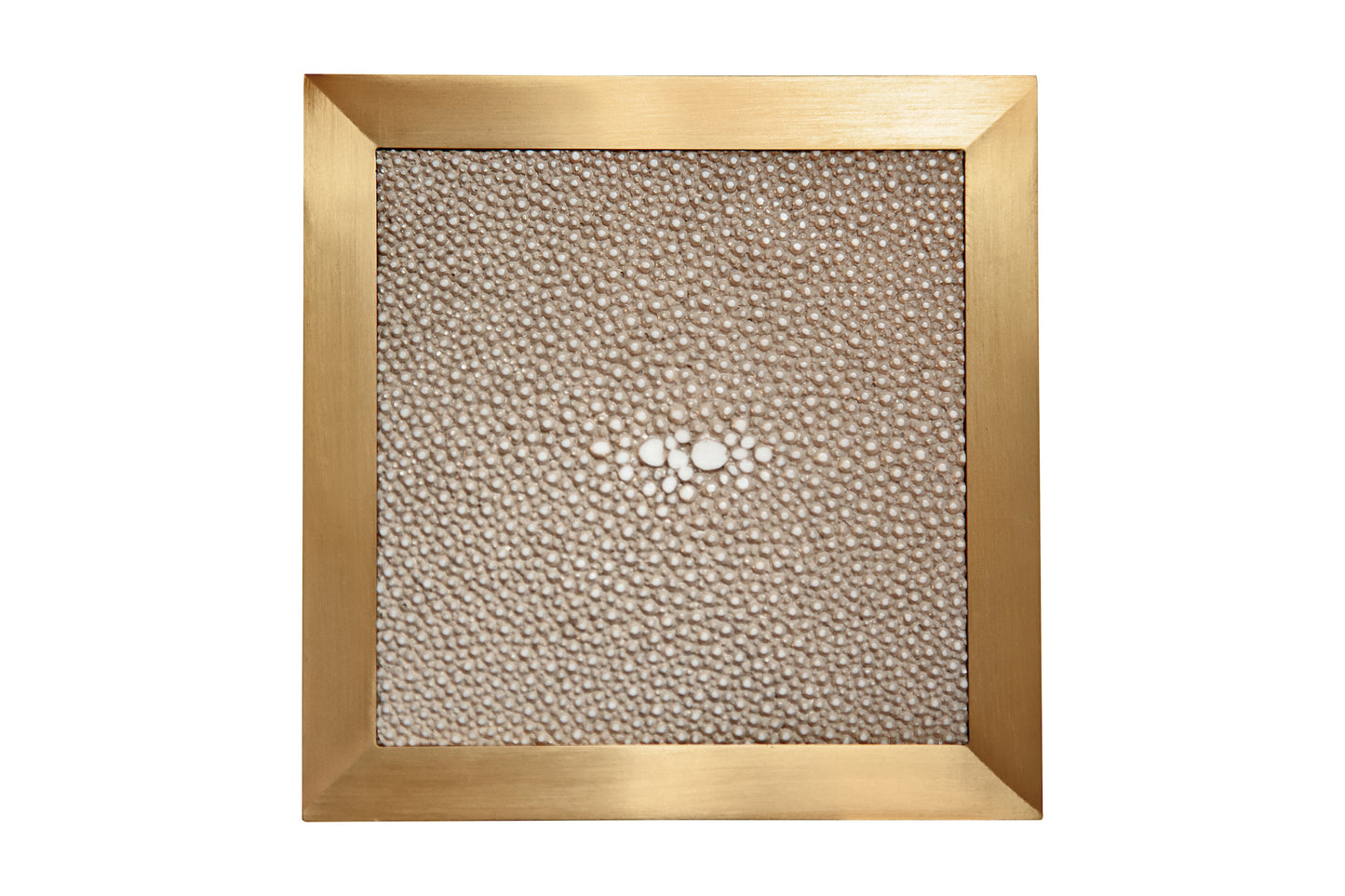 Coaster Square Standard Collection- Shagreen / Brass - Set Of 4