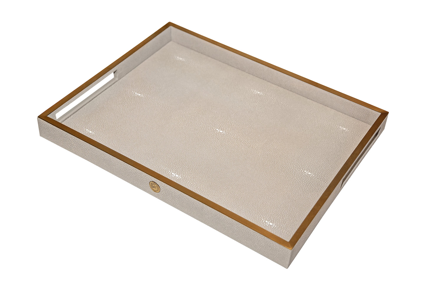 Rectangular Tray Standard Collection - Shagreen / Brass