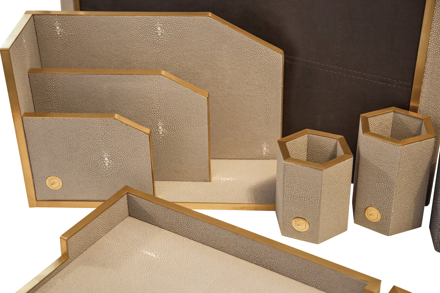Ink Blotter Standard Collection - Shagreen / Brass