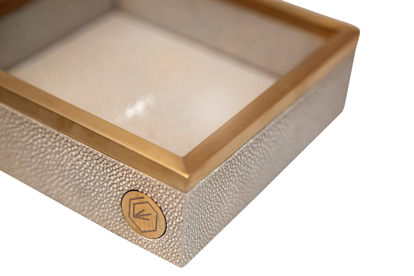 Cocktail Napkin Holder Standard Collection Shagreen / Brass