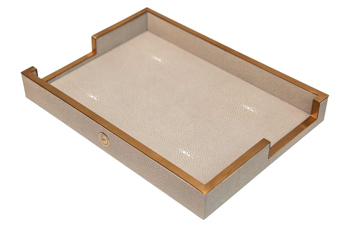 Paper Tray Standard Collection - Shagreen / Brass