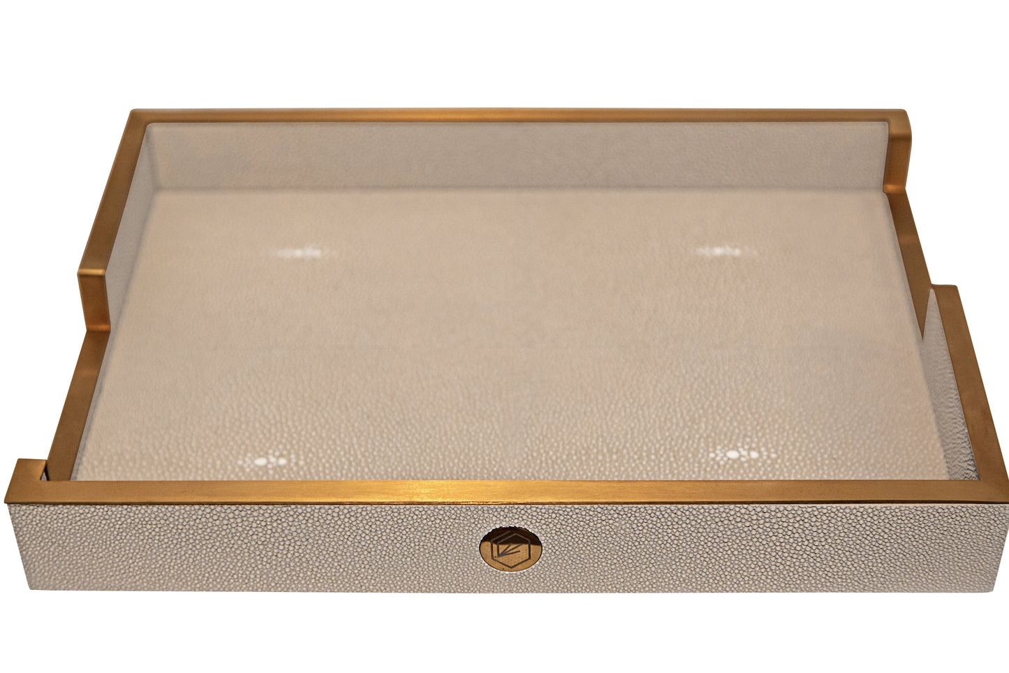 Paper Tray Standard Collection - Shagreen / Brass