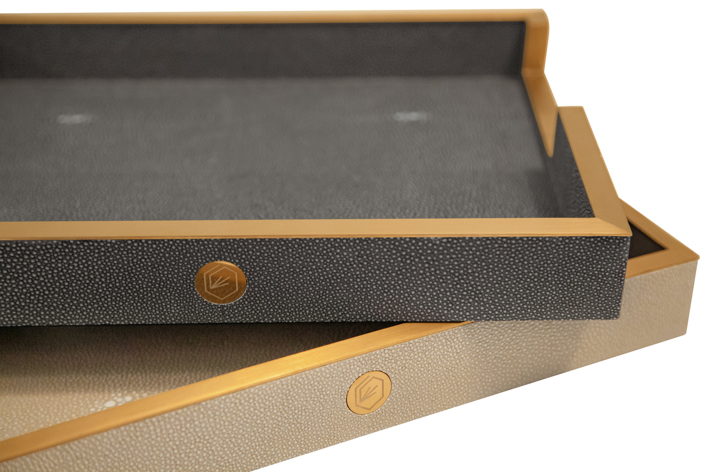 Paper Tray Standard Collection - Shagreen / Brass