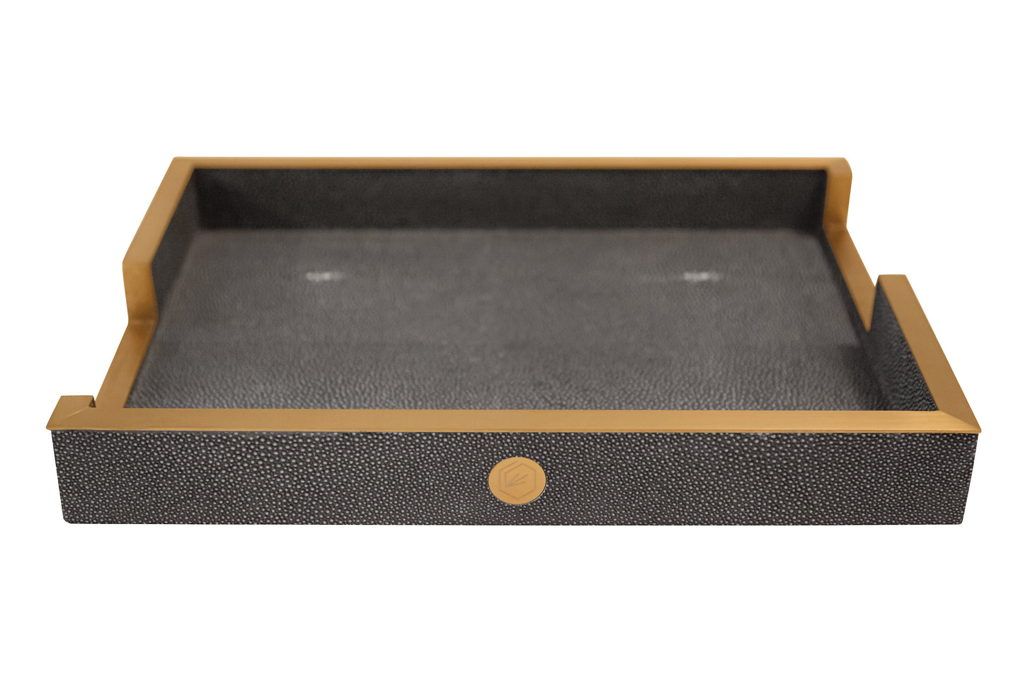 Paper Tray Graphite Collection - Shagreen / Brass