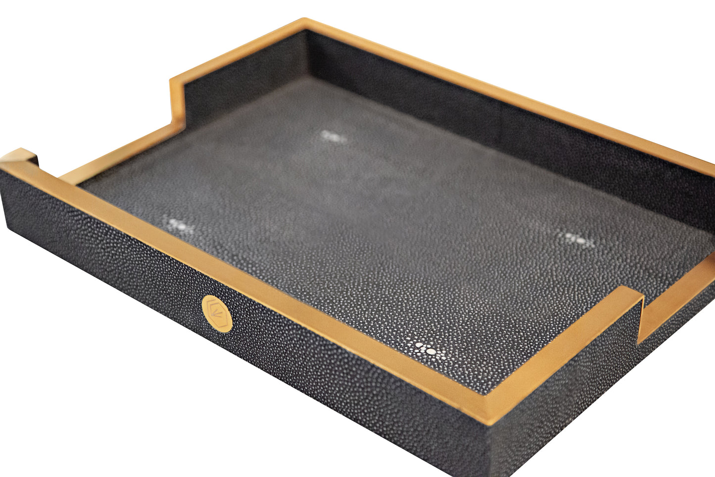 Paper Tray Graphite Collection - Shagreen / Brass