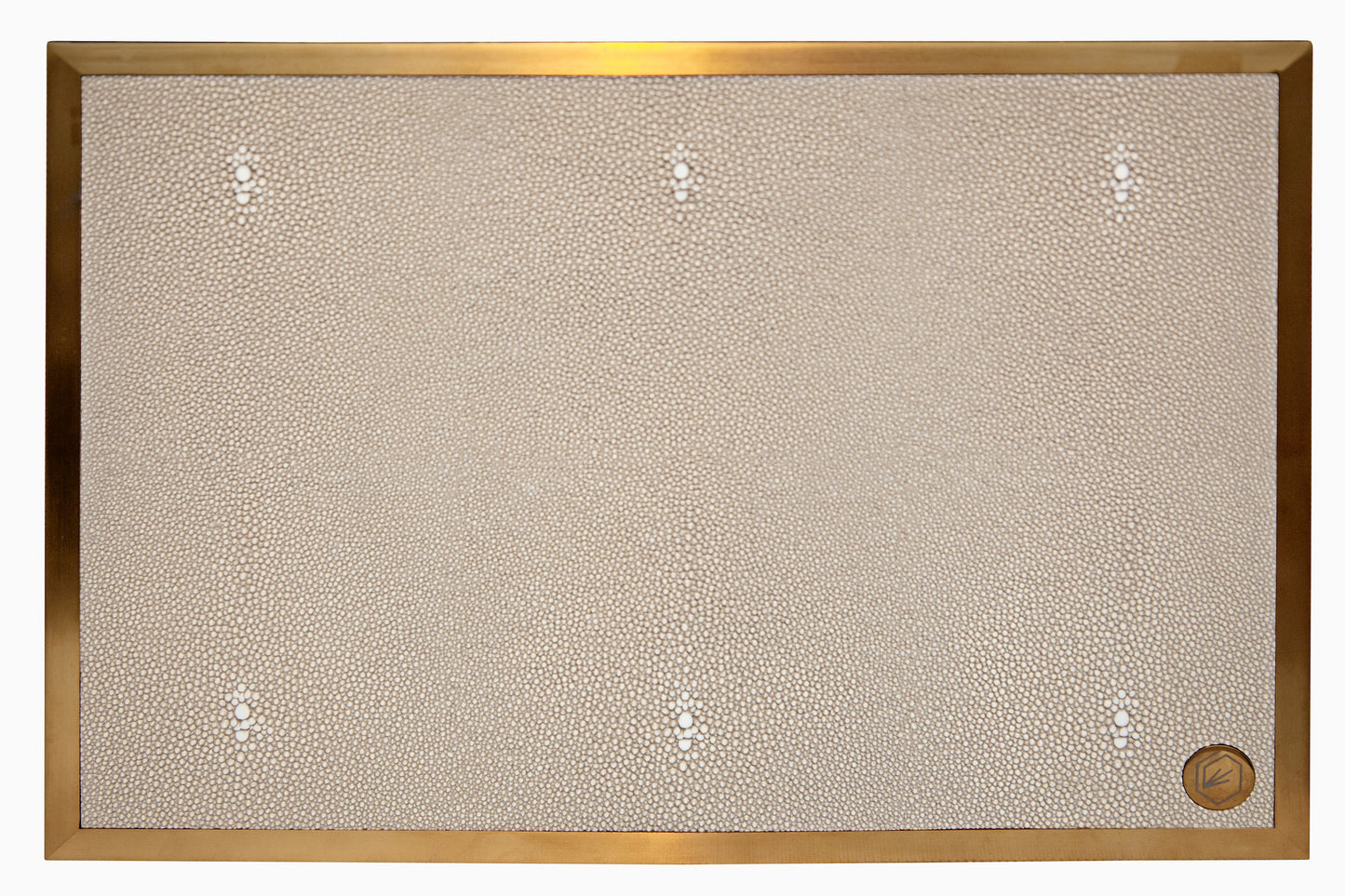Placemat Rectangular Standard Collection - Shagreen / Brass - Set Of 4