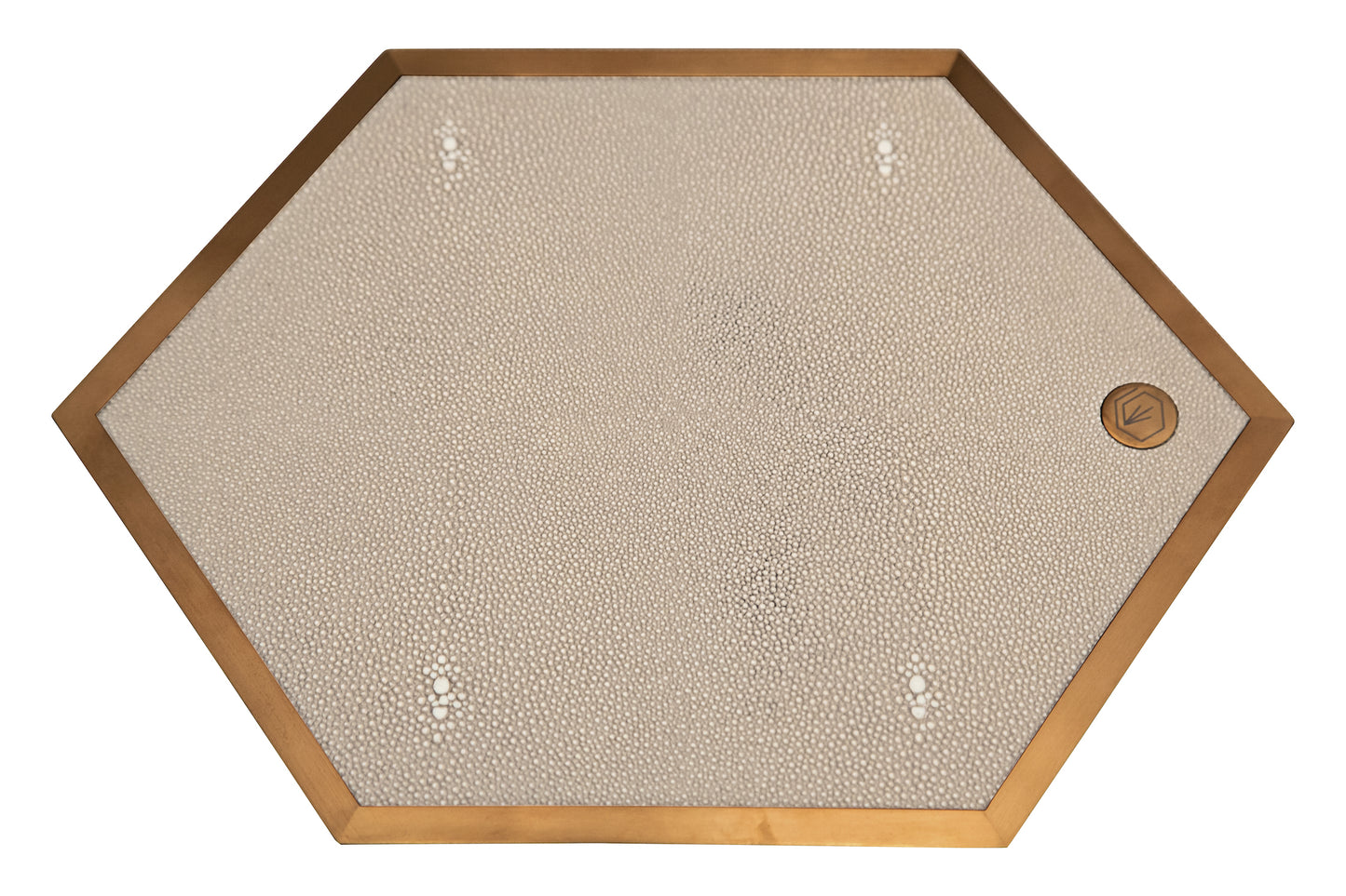 Placemat Hexagonal Standard Collection - Shagreen / Brass - Set Of 4