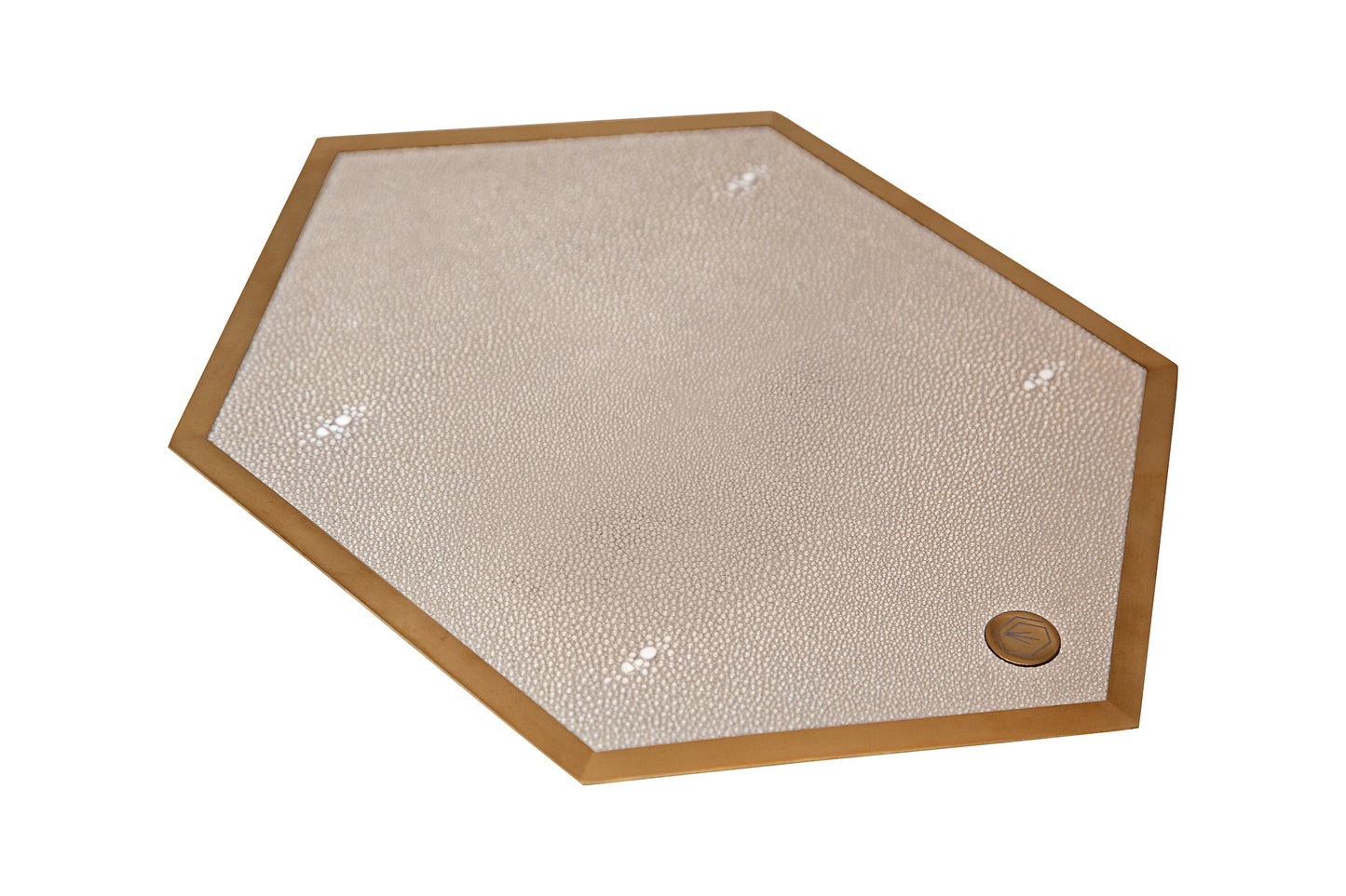 Placemat Hexagonal Standard Collection - Shagreen / Brass - Set Of 4