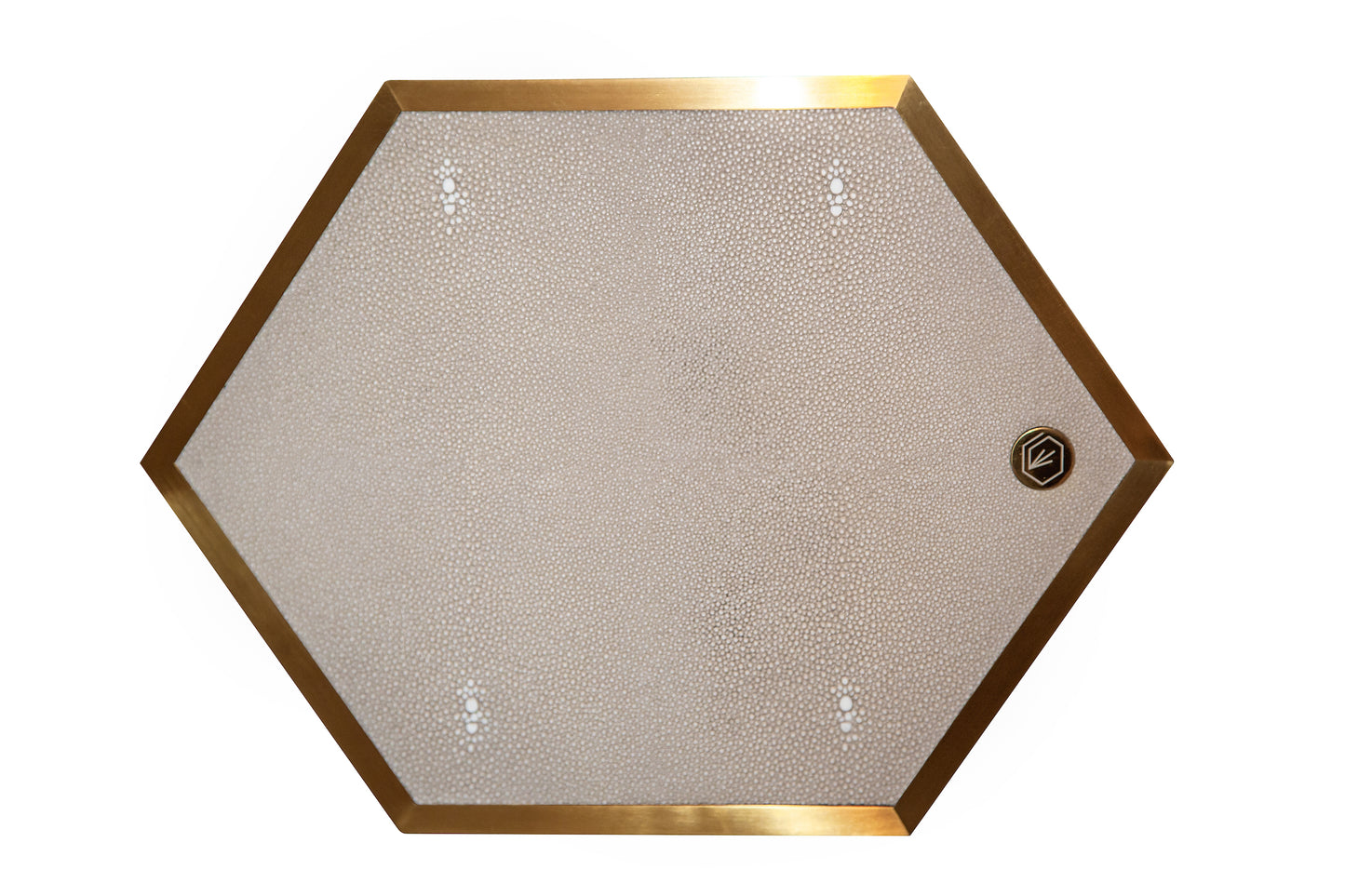 Placemat Hexagonal Standard Collection - Shagreen / Brass - Set Of 4